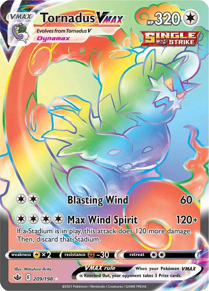Tornadus VMAX (Secret) [SWSH06: Chilling Reign] 209/198