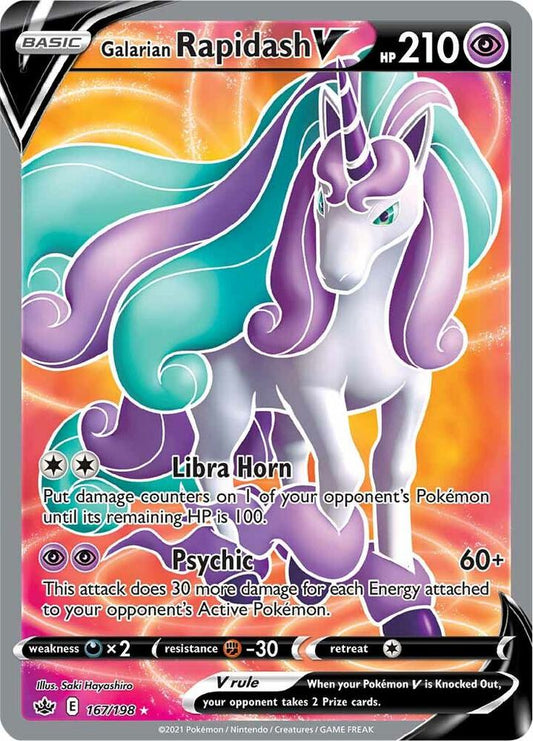Galarian Rapidash V (Full Art) [SWSH06: Chilling Reign] 167/198