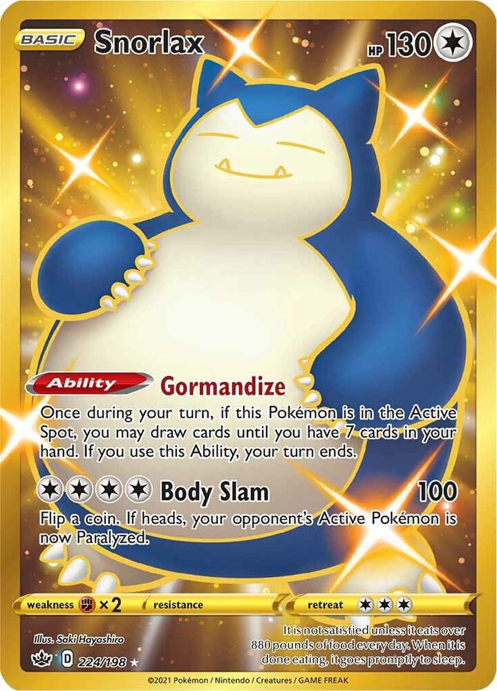 Snorlax (Secret) [SWSH06: Chilling Reign] 224/198