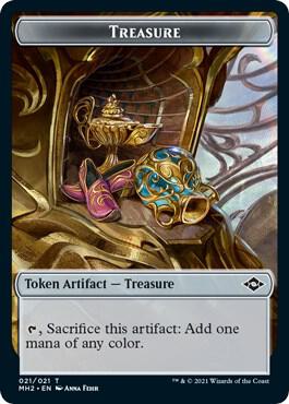 Treasure (021) // Zombie Double-Sided Token [Modern Horizons 2] 21 // 6