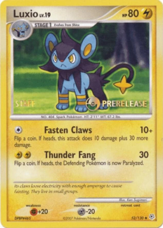 Luxio - 52/130 (Prerelease) [Staff] [Nintendo Promos] 52/130