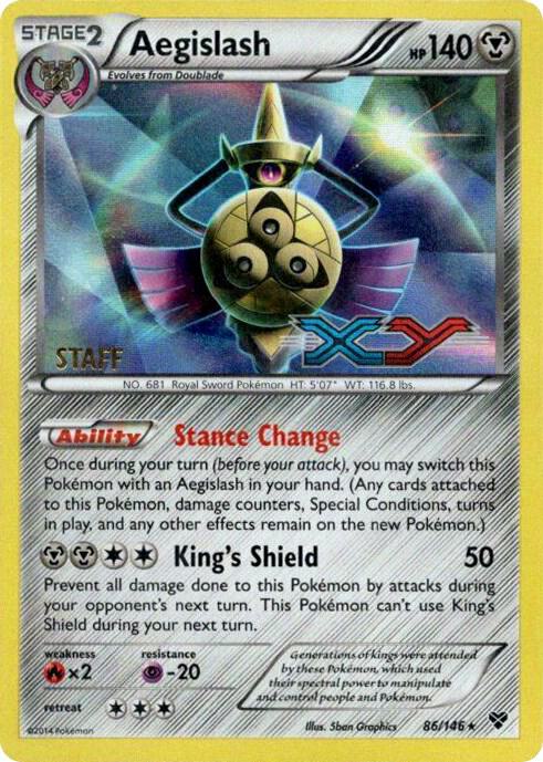 Aegislash - 86/146 (Prerelease) [Staff] [XY Promos] 86/146