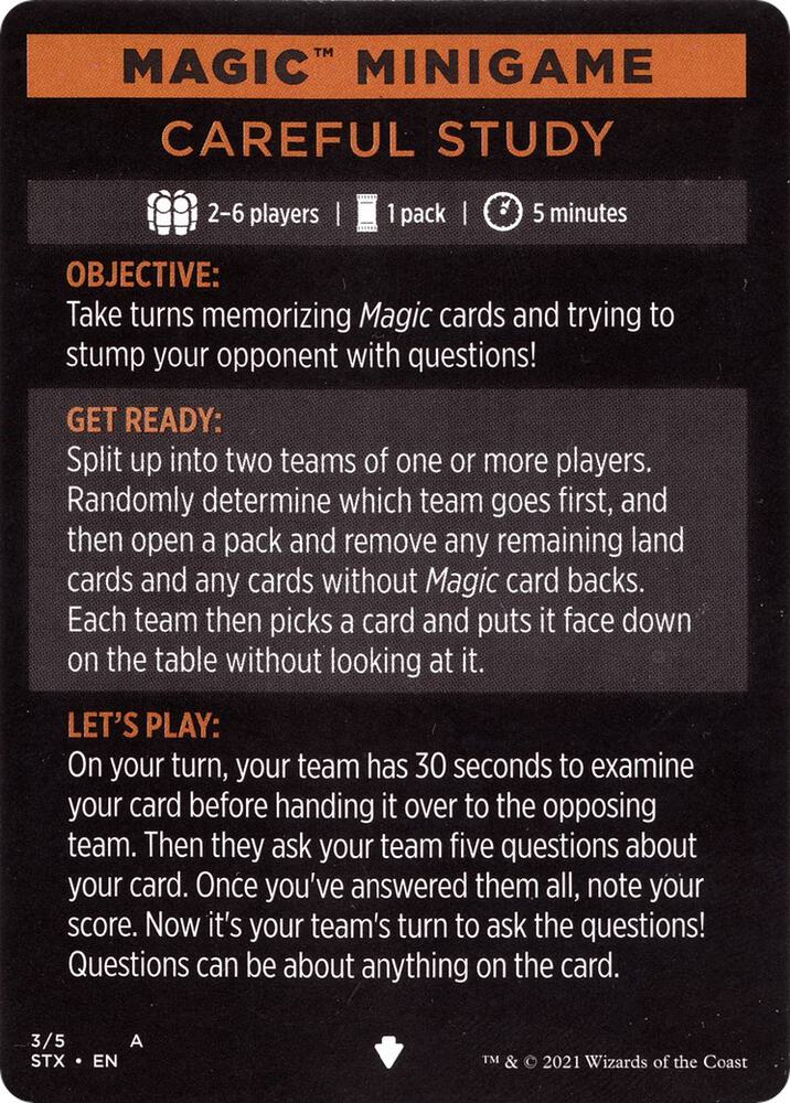 Magic Minigame: Careful Study [Strixhaven: School of Mages] 4