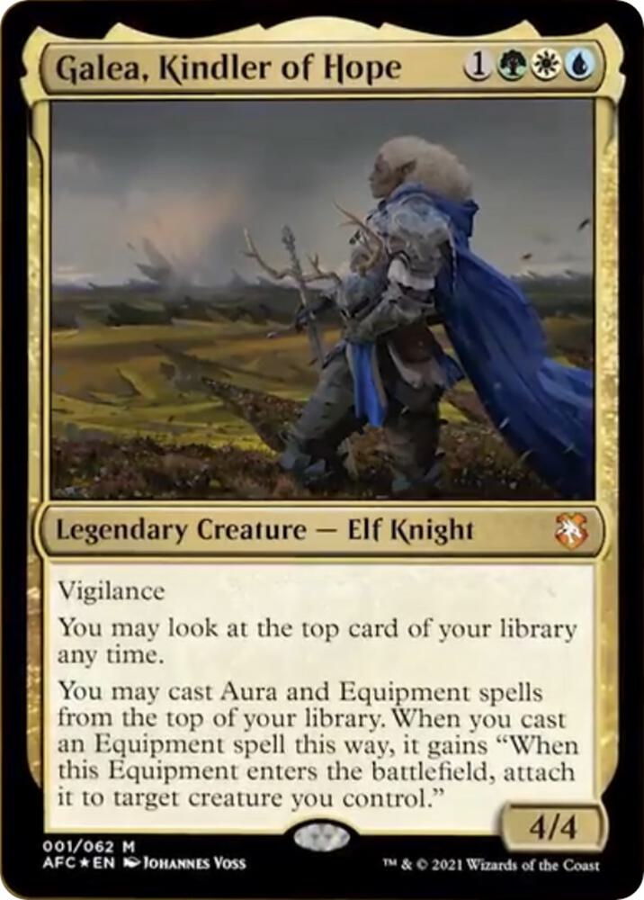 Galea, Kindler of Hope (Display Commander) - Thick Stock [Commander: Adventures in the Forgotten Realms] 1