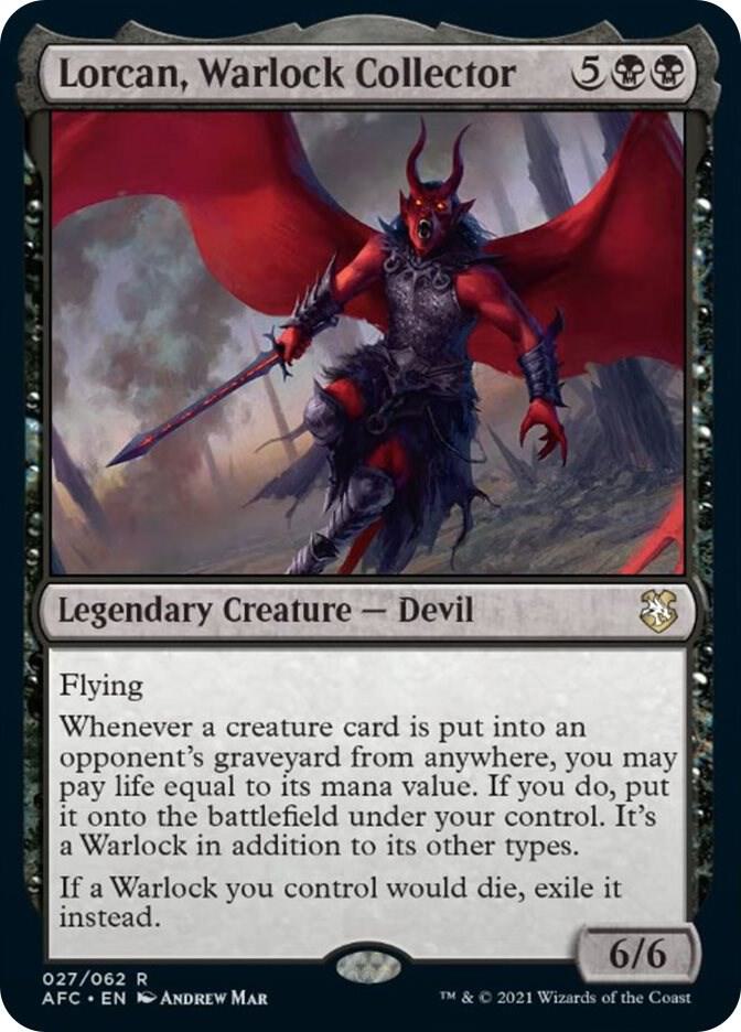 Lorcan, Warlock Collector [Commander: Adventures in the Forgotten Realms] 27