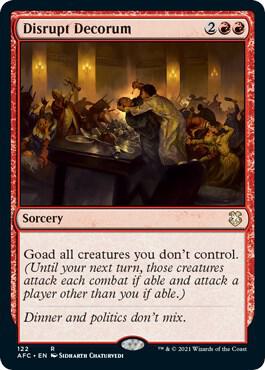 Disrupt Decorum [Commander: Adventures in the Forgotten Realms] 122