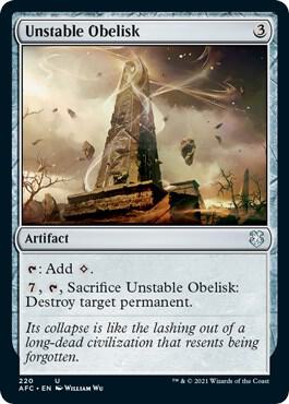 Unstable Obelisk [Commander: Adventures in the Forgotten Realms] 220