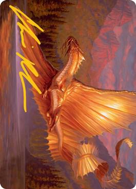 Adult Gold Dragon Art Card (Gold-Stamped Signature) [Art Series: Adventures in the Forgotten Realms] 58