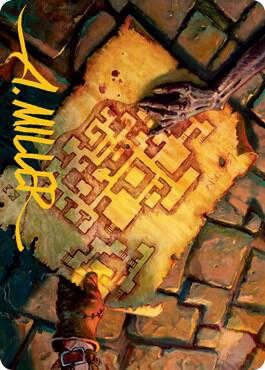 Dungeon Map Art Card (Gold-Stamped Signature) [Art Series: Adventures in the Forgotten Realms] 57