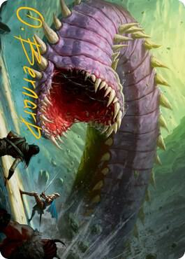 Purple Worm Art Card (Gold-Stamped Signature) [Art Series: Adventures in the Forgotten Realms] 3
