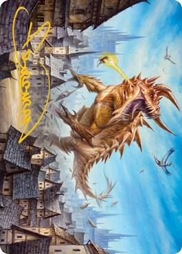 Tarrasque Art Card (Gold-Stamped Signature) [Art Series: Adventures in the Forgotten Realms] 19