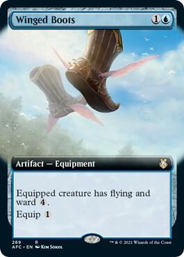 Winged Boots (Extended Art) [Commander: Adventures in the Forgotten Realms] 289