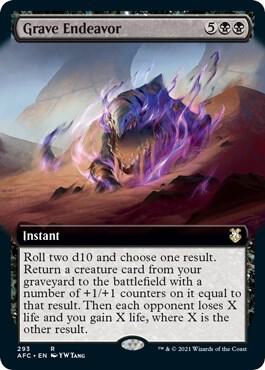 Grave Endeavor (Extended Art) [Commander: Adventures in the Forgotten Realms] 293