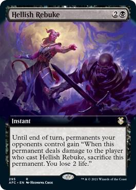 Hellish Rebuke (Extended Art) [Commander: Adventures in the Forgotten Realms] 295