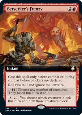 Berserker's Frenzy (Extended Art) [Commander: Adventures in the Forgotten Realms] 298