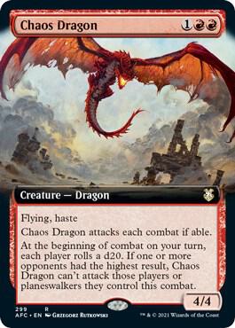 Chaos Dragon (Extended Art) [Commander: Adventures in the Forgotten Realms] 299