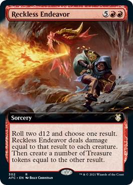 Reckless Endeavor (Extended Art) [Commander: Adventures in the Forgotten Realms] 302
