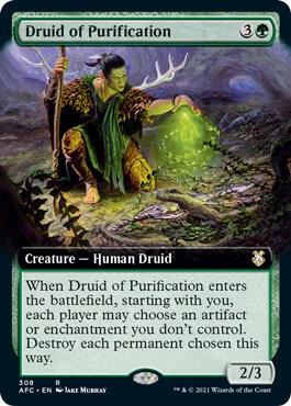 Druid of Purification (Extended Art) [Commander: Adventures in the Forgotten Realms] 308