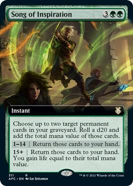 Song of Inspiration (Extended Art) [Commander: Adventures in the Forgotten Realms] 311