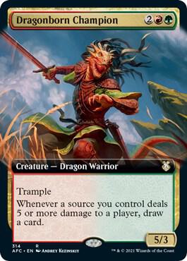 Dragonborn Champion (Extended Art) [Commander: Adventures in the Forgotten Realms] 314