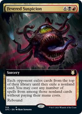 Fevered Suspicion (Extended Art) [Commander: Adventures in the Forgotten Realms] 316