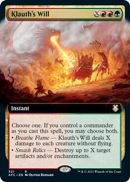 Klauth's Will (Extended Art) [Commander: Adventures in the Forgotten Realms] 321