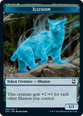 Illusion // Zombie Double-Sided Token [Commander: Adventures in the Forgotten Realms] 3 // 9