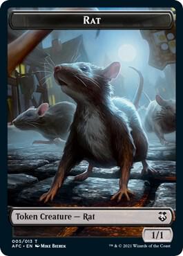 Rat // Zombie Double-Sided Token [Commander: Adventures in the Forgotten Realms] 5 // 9