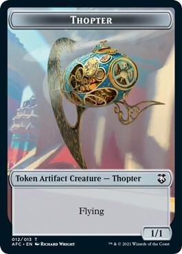 Thopter // Treasure Double-Sided Token [Commander: Adventures in the Forgotten Realms] 12 // 15