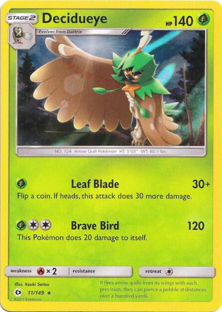 Decidueye - 11/149 (Water Web Holo) [Miscellaneous Cards & Products] 011/149