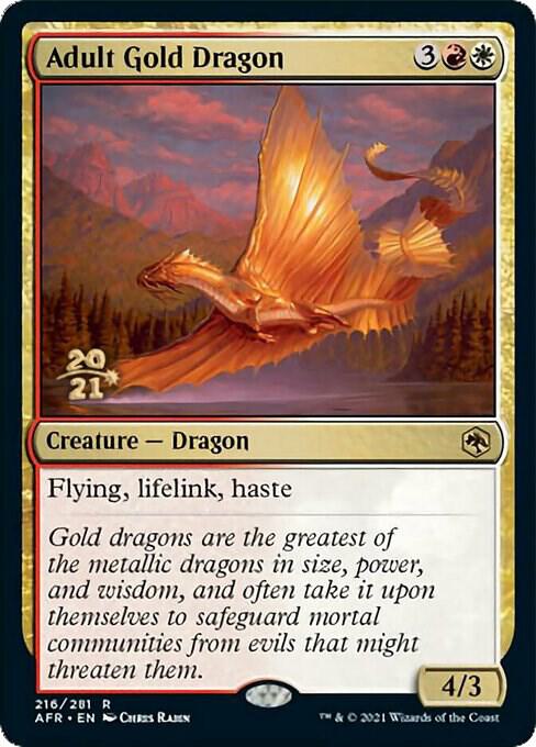 Adult Gold Dragon [Prerelease Cards] 216