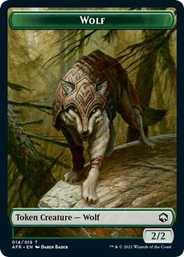 Wolf // Faerie Dragon Double-Sided Token [Adventures in the Forgotten Realms] 14 // 4