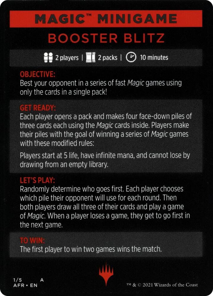 Magic Minigame: Booster Blitz [Adventures in the Forgotten Realms] 1
