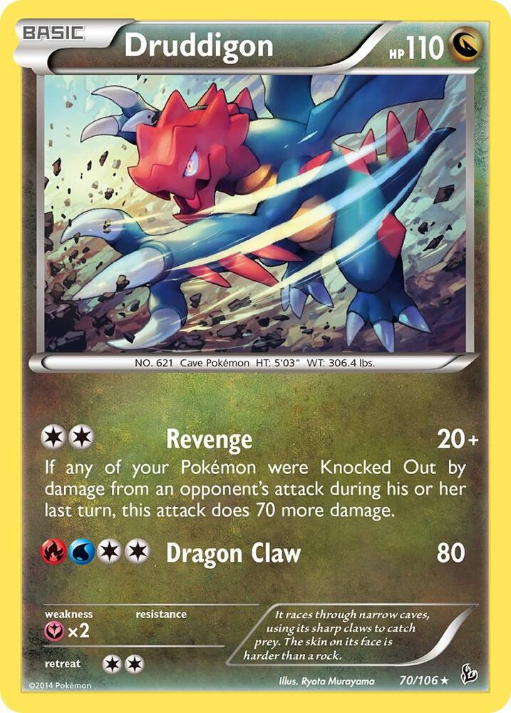 Druddigon - 70/106 (Flashfire) [Deck Exclusives] 070/106