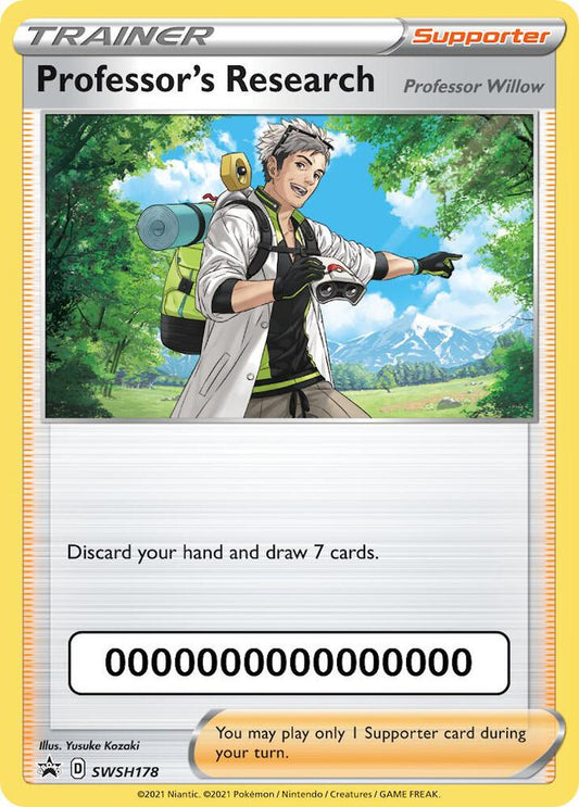Professor's Research [Professor Willow] - SWSH178 (with Pokemon Go Code) [SWSH: Sword & Shield Promo Cards] SWSH178
