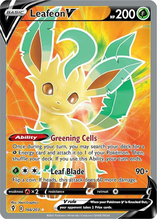 Leafeon V (Full Art) [SWSH07: Evolving Skies] 166/203