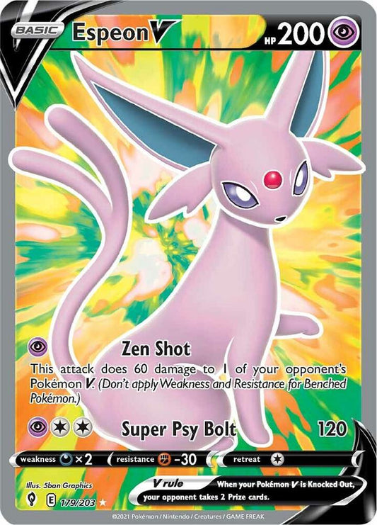 Espeon V (Full Art) [SWSH07: Evolving Skies] 179/203