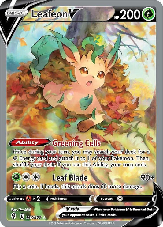 Leafeon V (Alternate Full Art) [SWSH07: Evolving Skies] 167/203