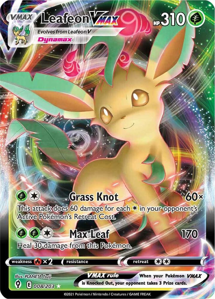 Leafeon VMAX [SWSH07: Evolving Skies] 008/203