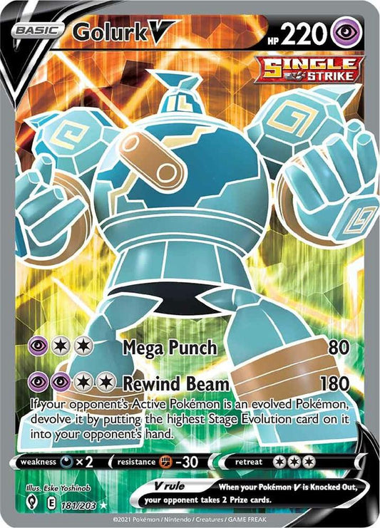 Golurk V (Full Art) [SWSH07: Evolving Skies] 181/203