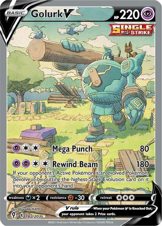 Golurk V (Alternate Full Art) [SWSH07: Evolving Skies] 182/203
