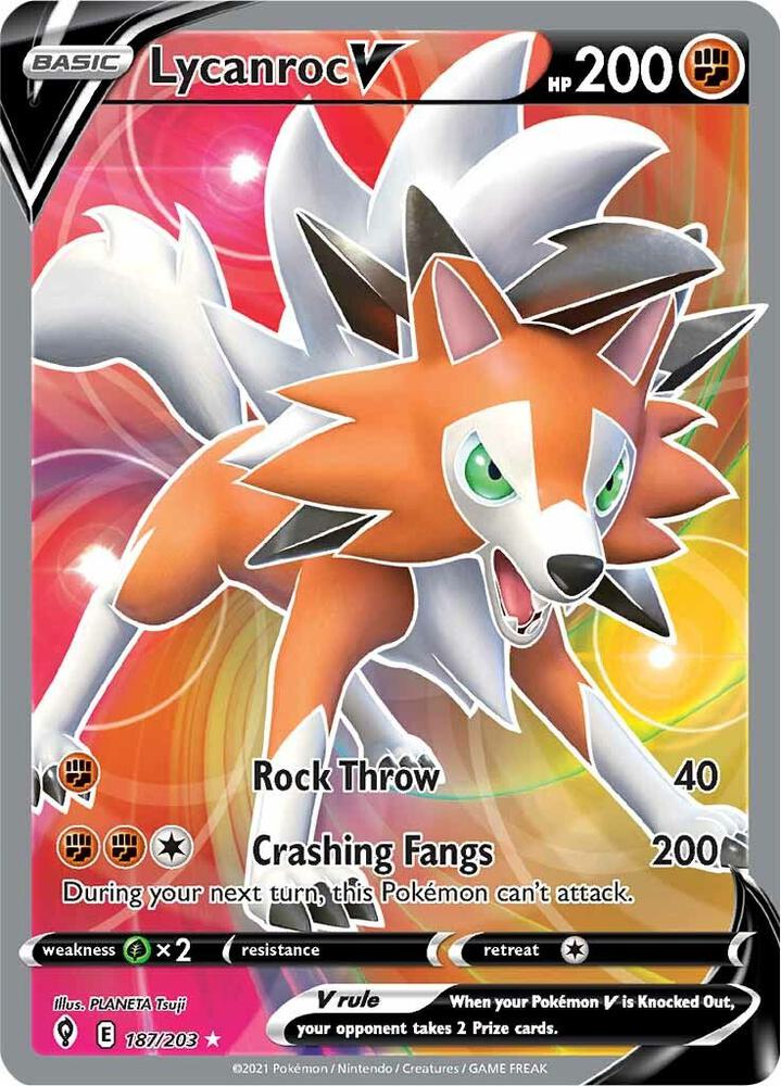 Lycanroc V (Full Art) [SWSH07: Evolving Skies] 187/203