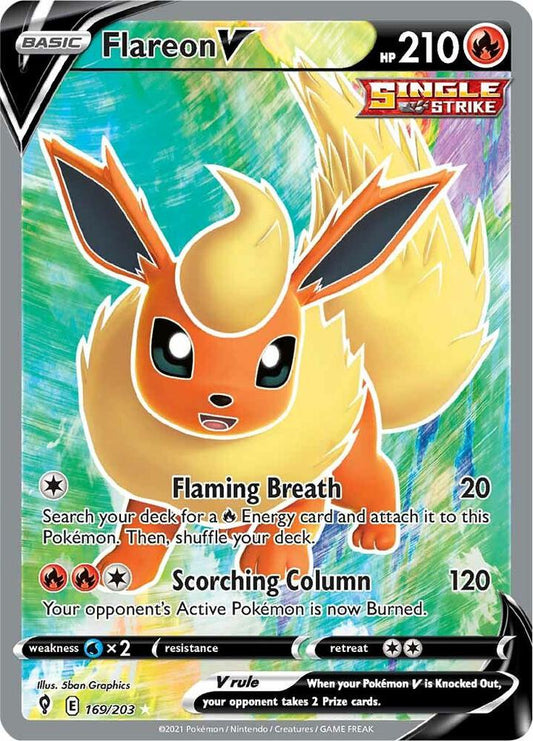 Flareon V (Full Art) [SWSH07: Evolving Skies] 169/203