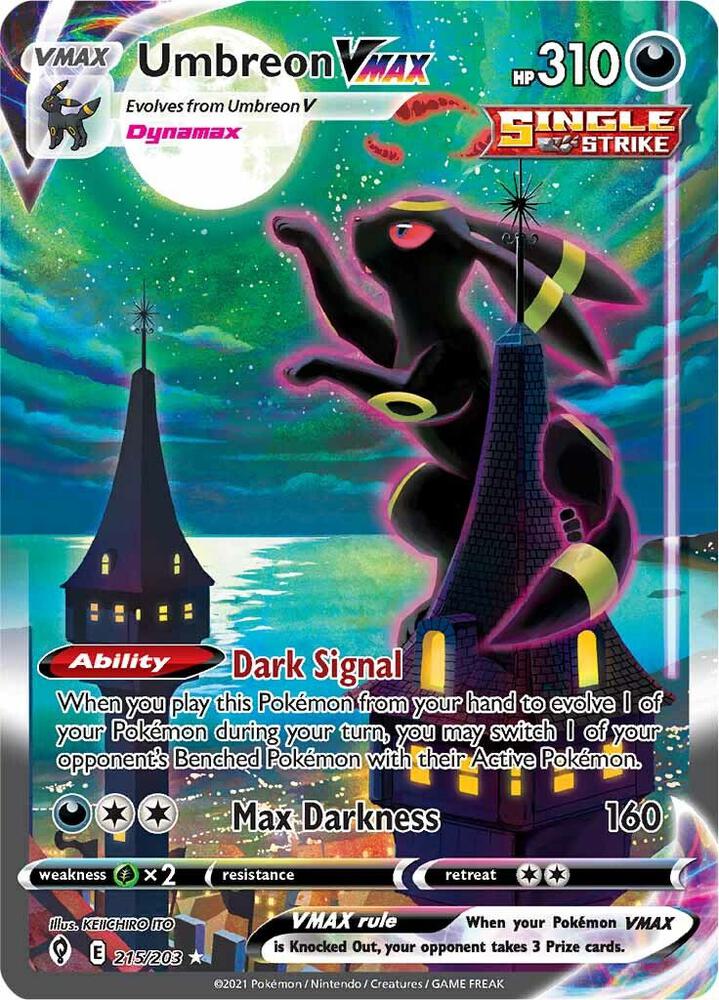 Umbreon VMAX (Alternate Art Secret) [SWSH07: Evolving Skies] 215/203