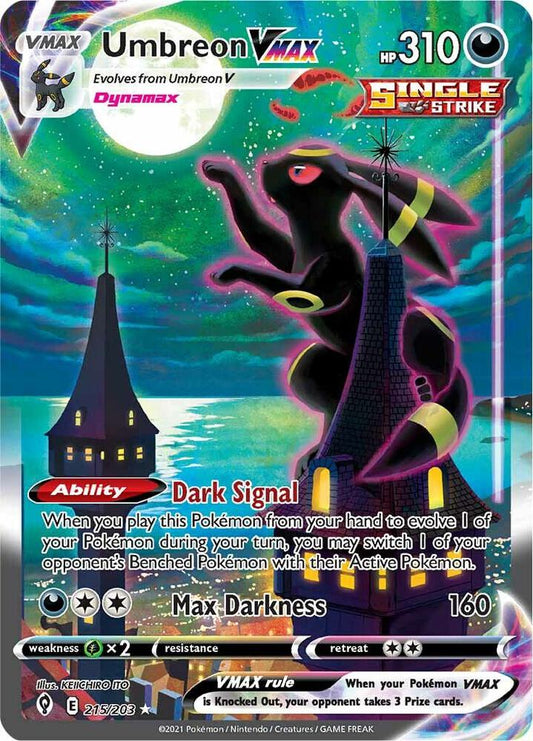 Umbreon VMAX (Alternate Art Secret) [SWSH07: Evolving Skies] 215/203