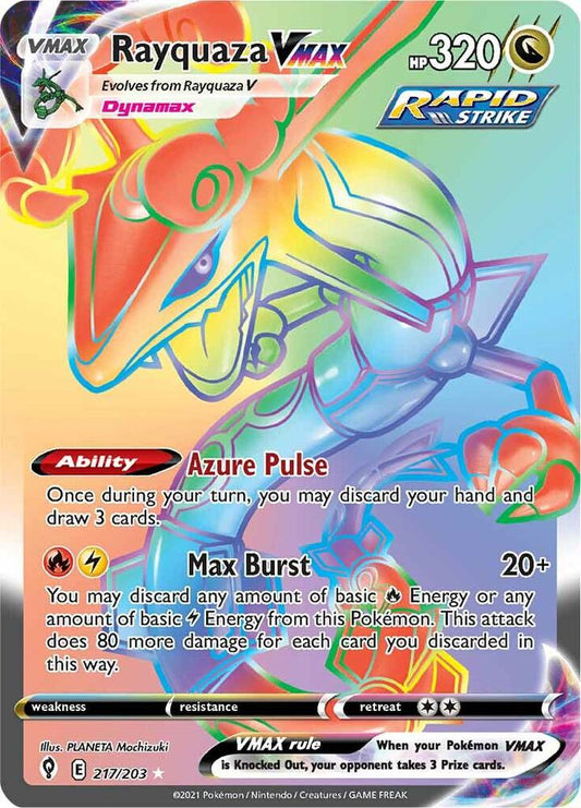 Rayquaza VMAX (Secret) [SWSH07: Evolving Skies] 217/203