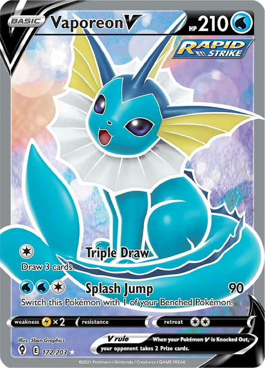 Vaporeon V (Full Art) [SWSH07: Evolving Skies] 172/203