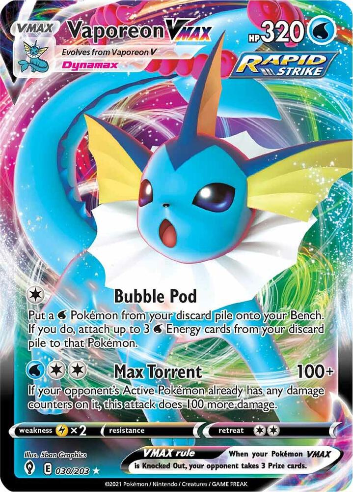 Vaporeon VMAX [SWSH07: Evolving Skies] 030/203