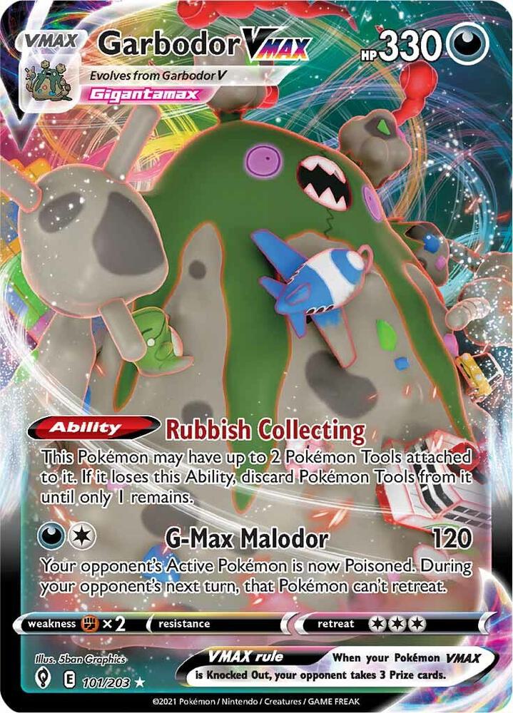 Garbodor VMAX [SWSH07: Evolving Skies] 101/203