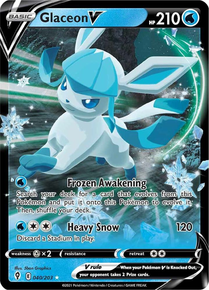 Glaceon V [SWSH07: Evolving Skies] 040/203